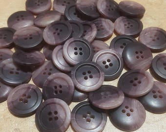 12 buttons, 22mm, SHADE VIOLET PURPLE, button vintage