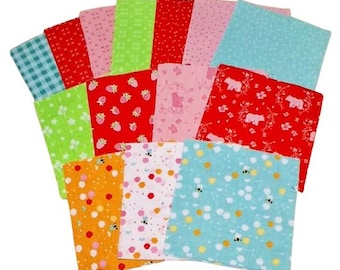 RILEY BLAKE, 42 squares 5 inchs, Strawberry Honey, 100% cotton