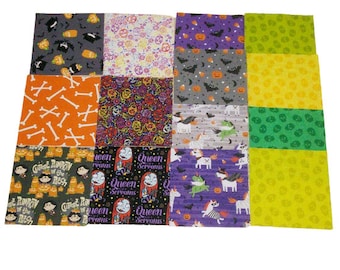 42 squares 5 inchs, HALLOWEEN, Pre-cuts fabric