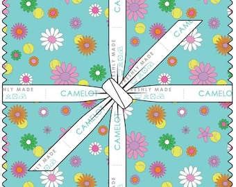 QUILT FABRICS, 42 squares 10 inchs, 100% cotton, quilt cotton - Serving Summer of Camelot Fabrics