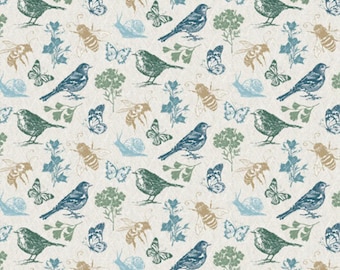 Fabric cotton, Garden Secrets, 66230101-01, QUILT FABRICS, 100% cotton, quilt cotton - Garden Seeds of Camelot Fabrics