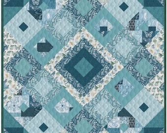 PDF, TRUMBLING JEWELS Quilt, 56'' X 70'', Tutoriel - Garden Seeds of Camelot Fabrics