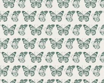 Fabric cotton, Butterflies, Green, 66230105-02, QUILT FABRICS, 100% cotton, quilt cotton - Garden Seeds of Camelot Fabrics