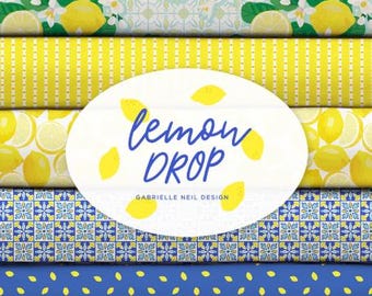 QUILT FABRICS, 17 prints, LEMONS, 100% cotton - Lemon Drops de Camelot Fabrics
