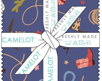 QUILT FABRICS, 42 squares 5 inchs, 100% cotton, quilt cotton - Howdy Partner of Camelot Fabrics