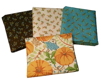 BENARTEX FABRICS, 4 prints, PUMPKIN, 100% coton - Thankful de Benartex Fabrics