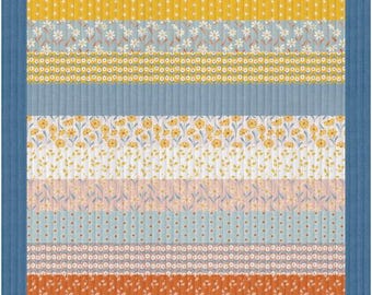 PDF, Simple STRIPES BABY Quilt, 45'' X 45'', Tutoriel - Daisy Dukes of Camelot Fabrics