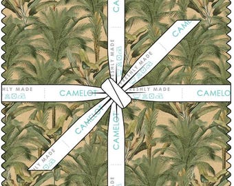 QUILT FABRICS, 42 squares 10 inchs, 100% cotton, quilt cotton - Palm Paradise of Camelot Fabrics