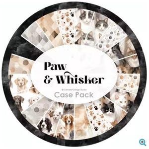 Jelly Roll PAW AND WHISKER Camelot Fabrics, Rouleau 40 Bandes Tissu  2,5", Precut Fabric Strips Quilt Cotton
