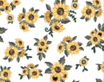 Fabric cotton Sunflower bouquets, 49230202-01, QUILT FABRICS, 100% cotton, quilt cotton - Happy Fallidays Collection of Camelot Fabrics