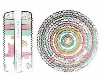 QUILT FABRICS, 40 stripes 2 1/2x44po, Jelly Rolls, 100% cotton, quilt cotton - Rodeo Rose of Camelot Fabrics