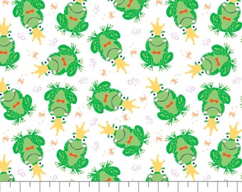 CAMELOT FABRICS, Frog, prince, Once Upon a Time, 91190205, col 01, cotton, cotton quilt, cotton designer