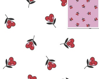 CAMELOT FABRICS, Small red smile hearts, XOXO, 21190705, cotton, cotton quilt, cotton designer