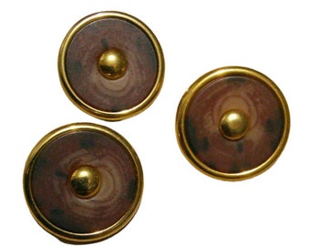 3 Buttons: 25mm, button gold and plum, no 36