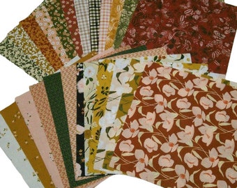 CAMELOT FABRICS, 42 squares 10 inchs, Pre-Cut cotton, FLORAL, Botany Collection