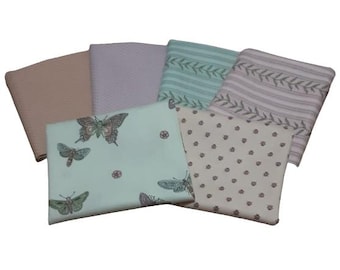 6 x 1/2 yard, 6 motifs, Botanica, quilt cotton, designer cotton