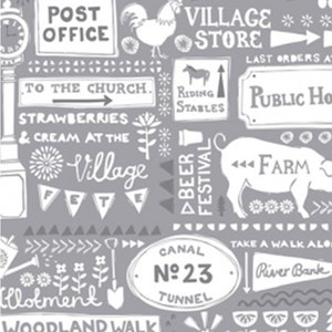 VENTE, CAMELOT FABRICS, boucherie, Carte du village - Village Life de Camelot Fabrics