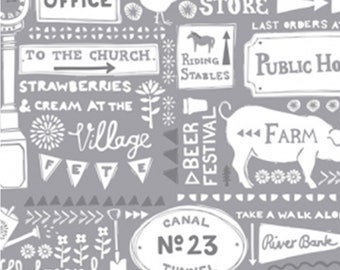 SALE, CAMELOT FABRICS, Pig, Village Map - Village Life de Camelot Fabrics