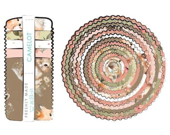 QUILT FABRICS, 40 stripes 2 1/2x44po, Jelly Rolls, 100% cotton, quilt cotton - Sagebrush Babies of Camelot Fabrics