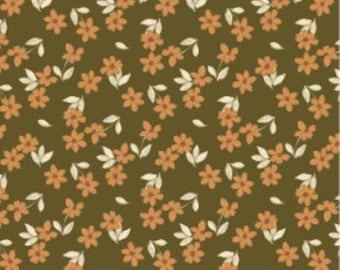QUILT FABRICS, Pressed Petals Olive, 58230404-02, 100% cotton, quilt cotton - Botany Collection of Camelot Fabrics