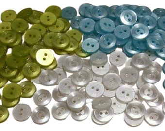 13mm, 50-200 buttons CLEAR Transparent, BTN 03