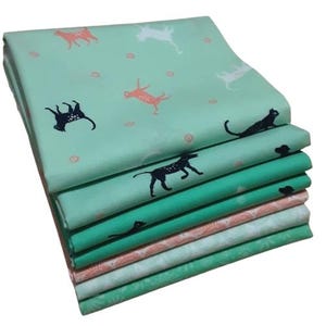 END OF COLLECTION, 7 prints, Cat, Dog, Jungle Urban of Camelot Fabrics