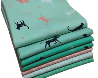END OF COLLECTION, 7 prints, Cat, Dog, Jungle Urban of Camelot Fabrics