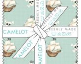 QUILT FABRICS, 42 squares 5 inchs, 100% cotton, quilt cotton - Pirates Ahoy of Camelot Fabrics