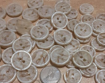 12 Buttons, 15mm or 18mm, BEIGE TWIG, button vintage