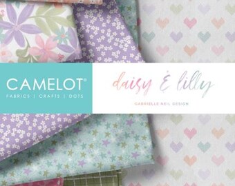 QUILT FABRICS, 42 squares 5 inchs, 100% cotton, quilt cotton - Daisy & Lilly of Camelot Fabrics
