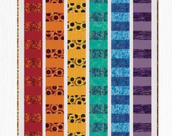 PDF, FARM STAND Quilt, 60'' X 72'', Tutoriel - Sonny in the Sunflowers of Camelot Fabrics