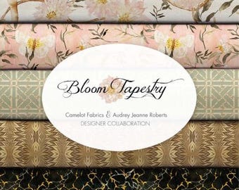 QUILT FABRICS, 12 prints, 100% cotton - Bloom Tapastry de Camelot Fabrics