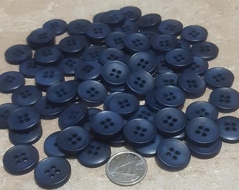 12 Buttons, 16mm, SHADE NAVY, button vintage