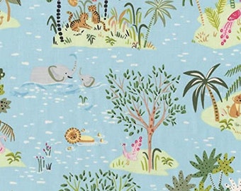 DEAR STELLA, Fabric Animals Jungle, 100% cotton, cotton quilt, cotton designer - 1240 Reef de Dear Stella