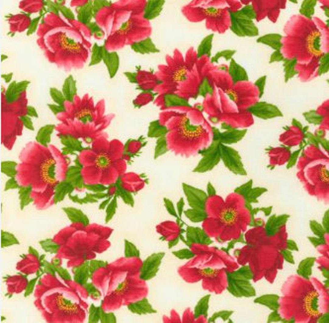 QUILT FABRIC Scarlet's Garden Cotton Quilt Cotton Etsy Canada
