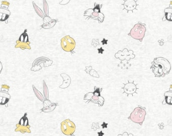 CAMELOT FABRICS, Bugs Bunny, Tweety, Donald Duck, Sylvester, Looney Tunes, 100% cotton - Camelot Fabrics