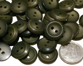 15mm, 12-50-200 buttons OLIVE GREEN glossy, BTN 40