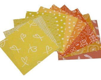 SALE, 42 squares 5 inchs, YELLOW, cotton quilt, cotton designer - Century d'Andover Fabrics