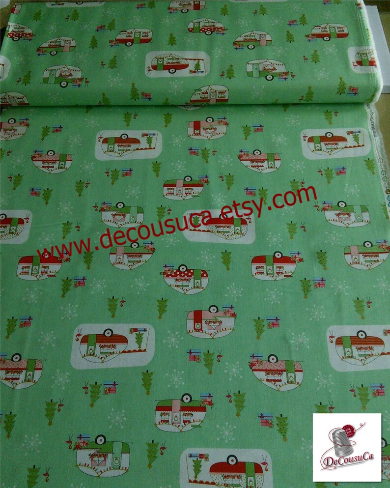 RILEY BLAKE, Christmas Adventure, Riley Blake Designs, Christmas fabric 100% cotton, 10730 SWEETMINT image 3