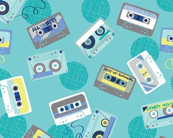 SALE, CAMELOT FABRICS, Cassettes, Retro Blast, 100% cotton, cotton quilt, cotton designer - Retro Blast de Camelot Fabrics