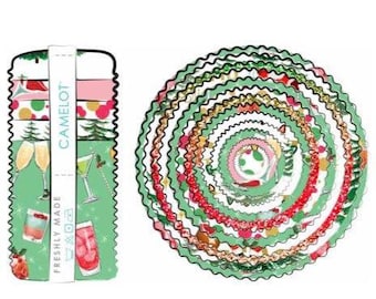 QUILT FABRICS, 40 stripes 2 1/2x44po, Jelly Rolls, 100% cotton, quilt cotton - North Pole Social Club of Camelot Fabrics