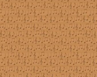 Fabric cotton, MUSIC SHEETS, Lt Brown, 66240106, 02, Quilt Fabrics, 100% cotton, quilt cotton - Song Bird of Camelot Fabrics
