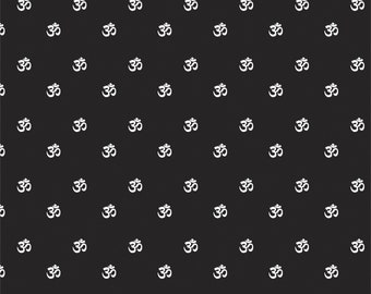 Camelot Fabrics, Om, black, Omstoppable Collection, 21191608, col 02, Camelot Fabrics, 100% Cotton, (Reg 3.76-21.91)