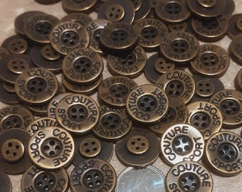24 buttons: 15mm, Couture Sport, button metal