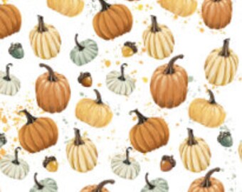 Fabric cotton Pumpkin Toss, 49230203-01, QUILT FABRICS, 100% cotton, quilt cotton - Happy Fallidays Collection of Camelot Fabrics