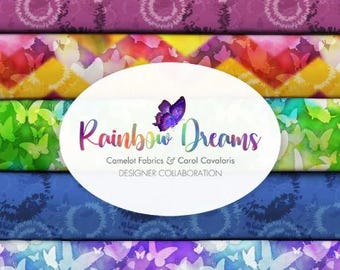 QUILT FABRICS, Bundle 9, 100% Cotton, quilt cotton - Rainbow Dreams de Camelot Fabrics