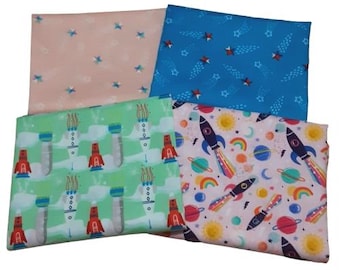 Bundle 4 prints, Out of this world, Camelot Fabrics, cotton, cotton quilt, cotton designer