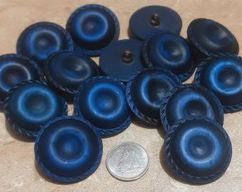 5 buttons, 28mm, Navy, vintage, button with stem, button coat, decorative button