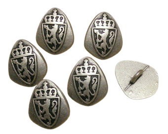 6 buttons: 15mm X 18mm, metal button,