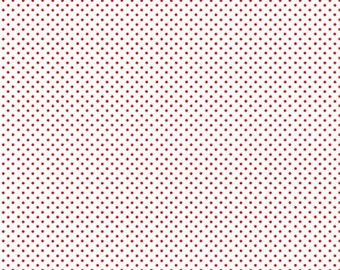 ANDOVER, Spot, WHITE/Red, 830, Makower, cotton, cotton quilt, cotton designer